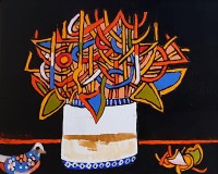 Anwar Maqsood, 18 x 24 Inch, Acrylic on Canvas, Calligraphy Painting, AC-AWM-087